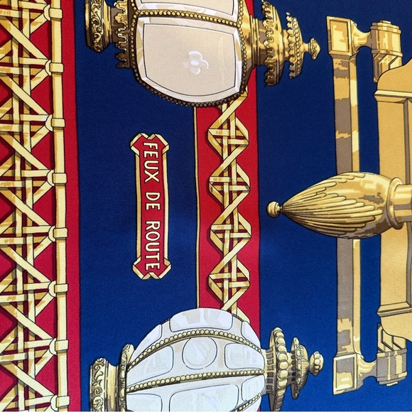 SOLD Authentic Hermes Scarf - Feux De Route - Picture 4 of 12